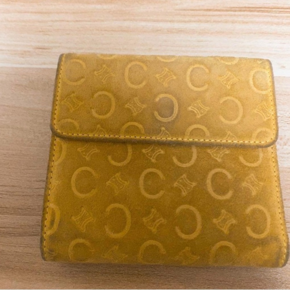 Celine suede compact PROJECT wallet